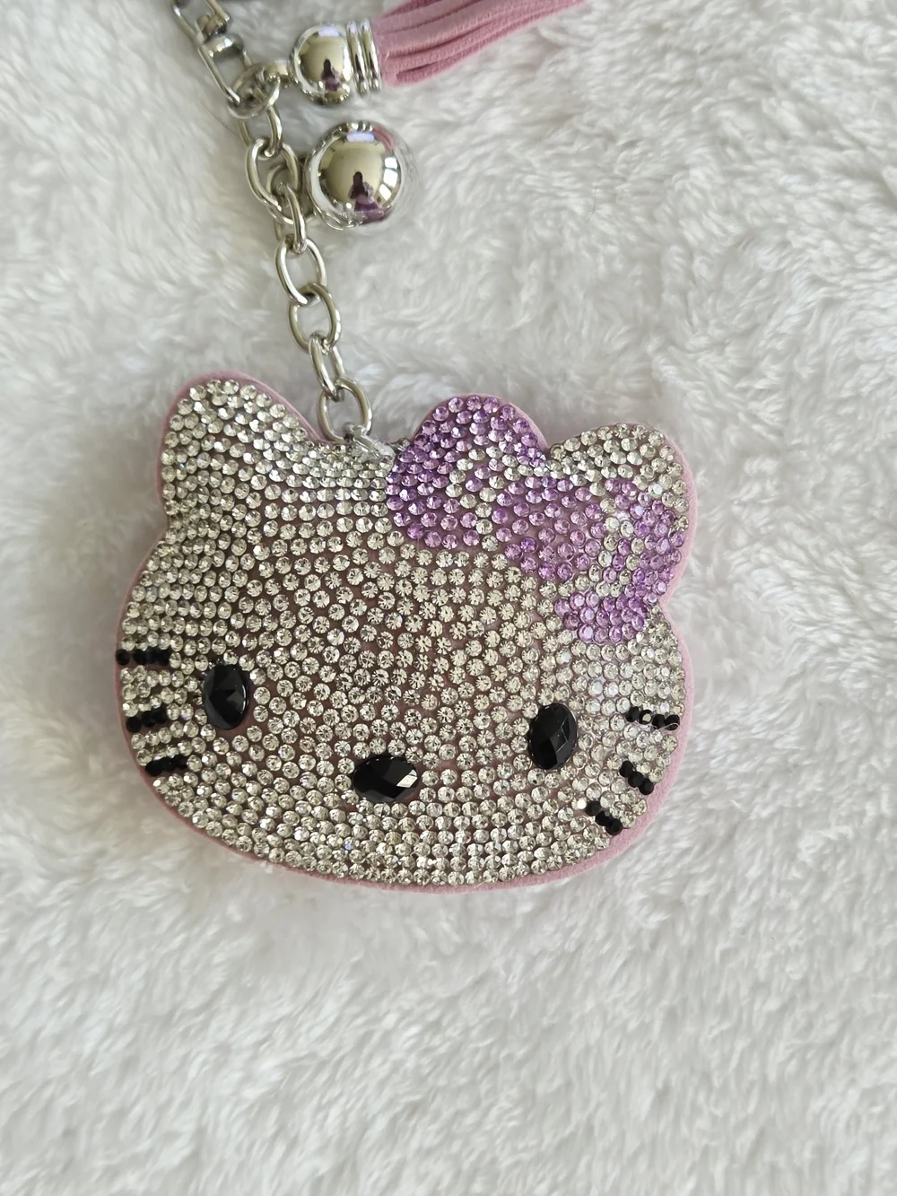 Hello Kitty Light Purple Keychain with Bow Bag Charm